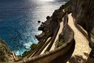 immagine per Via Krupp a Capri. Riaperta e nuovamente percorribile la strada panoramica dell'Isola dei baci.