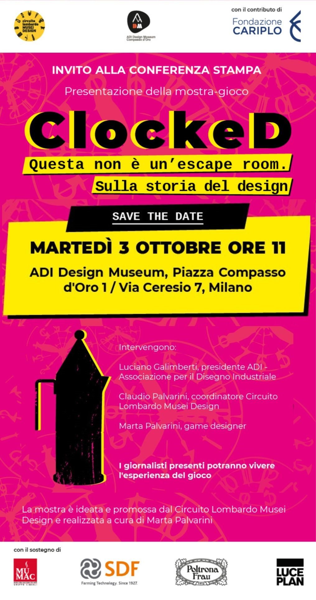 immagine per Clocked. Questa non è un’escape room. Sulla storia del design