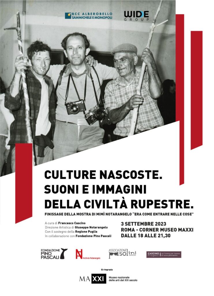 immagine per Locandina finissage 3 settembre Mimì MAXXI_2023. Culture nascoste. Suoni e immagini della civiltà rupestre.