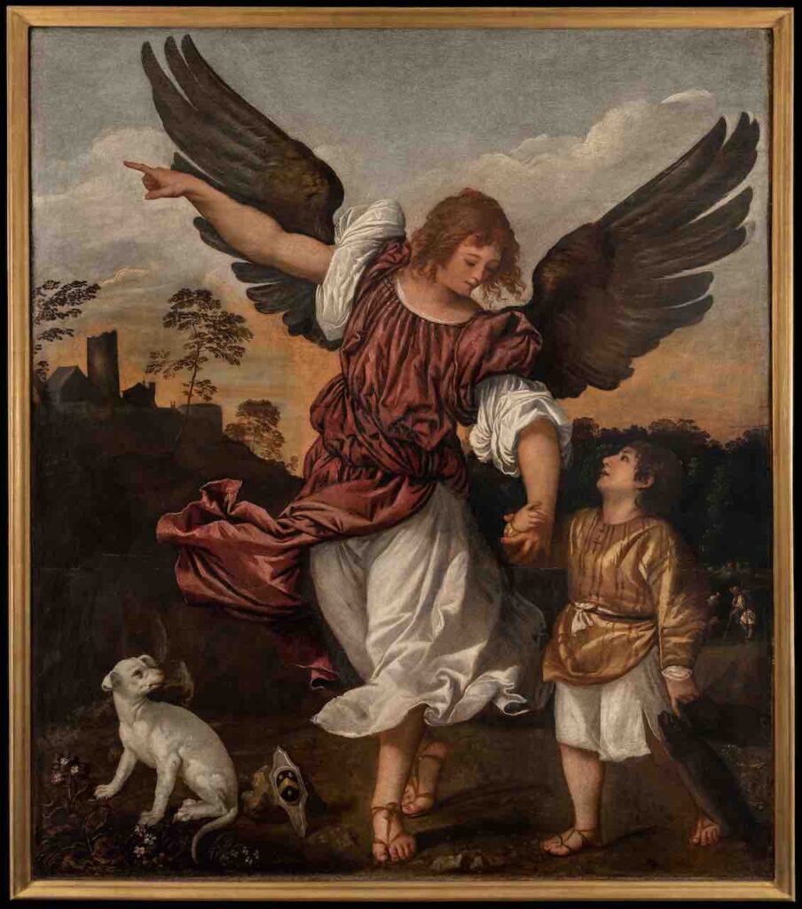 immagine per Gallerie dell’Accademia. Tiziano, L'arcangelo Raffaele e Tobiolo, 1508 circa, tavola, cm 170 x 149 ©G.A.VE Archivio fotografico su concessione del Ministero della Cultura