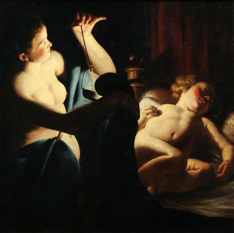 immagine per Cupido svegliato da Psiche. Trophime Bigot 1638, Olio su tela