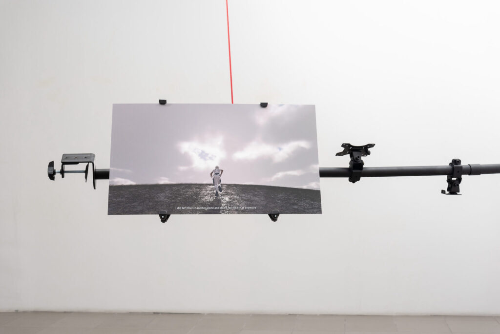 immagine per 2023, digital print on aluminium, monitor support, 38 x 67 cm, photo by Eleonora Cerri Pecorella
