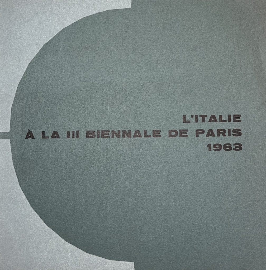 immagine per L’Italie a la III Biennale de Paris, brochure di mostra, Parigi 1963
