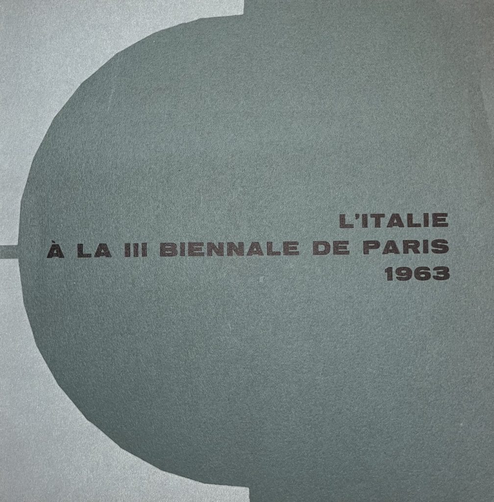 immagine per L’Italie a la III Biennale de Paris, brochure di mostra, Parigi 1963