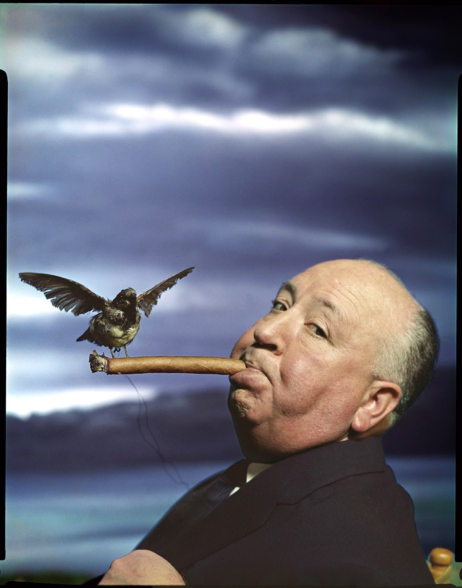 immagine per A. Hitchcock -promozione per The Birds -by Philippe Halsman