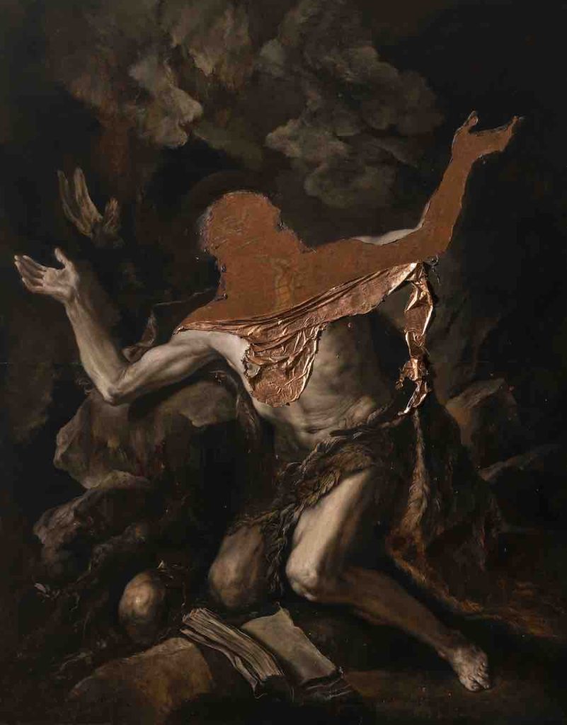 immagine per Nicola Samorì Il sangue dei santi Paolo eremita 180x141cm 2023 OlioSuRame ph©Rolando Paolo Guerzoni