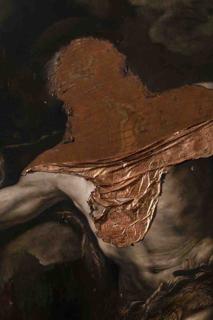immagine per Nicola Samorì Il sangue dei santi Paolo eremita 180x141cm 2023 Olio Su Rame dettaglio ph©Rolando Paolo Guerzoni