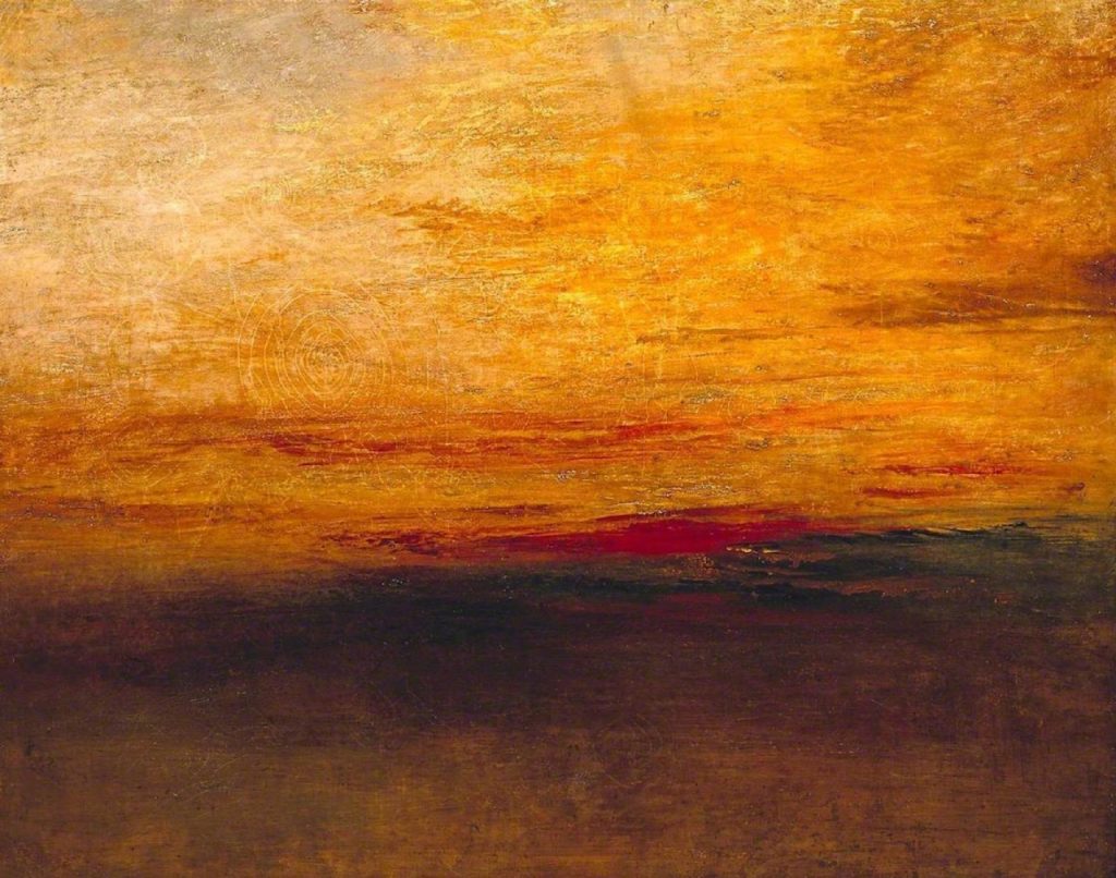 immagine per William Turner, Sunset, 1835.