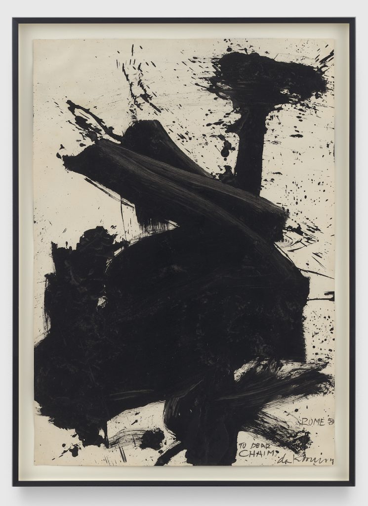 immagine per Willem de Kooning Untitled (Rome), 1959 Inchiostro su carta 101.6 x 76.2 cm Collezione privata © 2023 The Willem de Kooning Foundation, SIAE