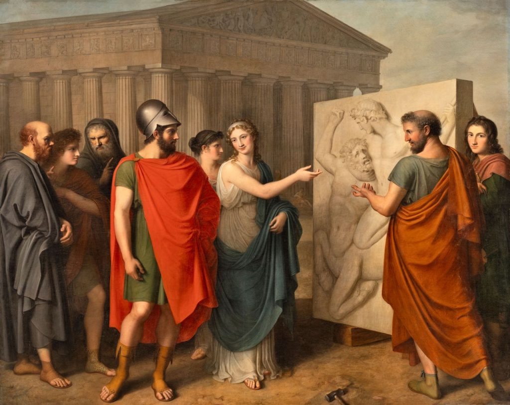 immagine per Foto 3: Gaspare Landi, Pericle ammira le opere di Fidia al Partenone Olio su tela 1811-1813 © Napoli, Museo Real Bosco di Capodimonte, Depositi