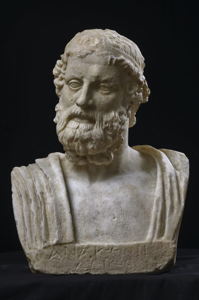 immagine per Foto 6: Erma di Anacreonte Da Roma, Trastevere Horti di Cesare Marmo pentelico Età adrianea Roma, Musei Capitolini, Centrale Montemartini, Sezione III - Il Partenone e l’Atena Parthenos © Sovrintendenza Capitolina ai Beni Culturali