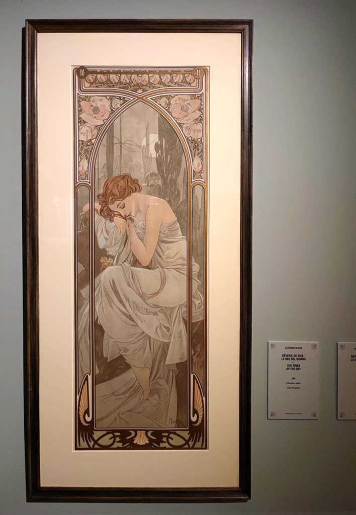 immagine per Foto 6: Alphonse Mucha, Repos de la nuit. Le ore del giorno, 1899, litografia a colori Credit: Lucrezia Cirri