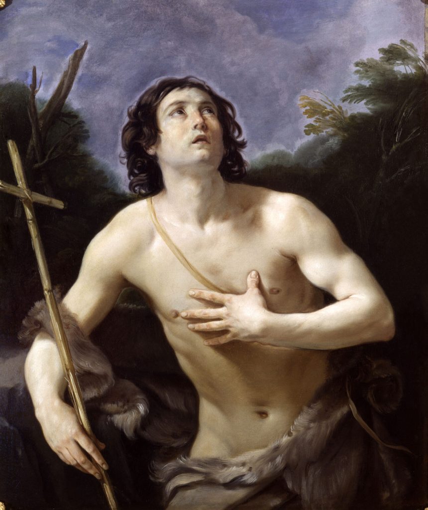 immagine per Guido Reni, San Giovanni Battista, 1632 – 1637, olio su tela, 112 x 94,5 cm, Torino, Musei Reali – Galleria Sabauda