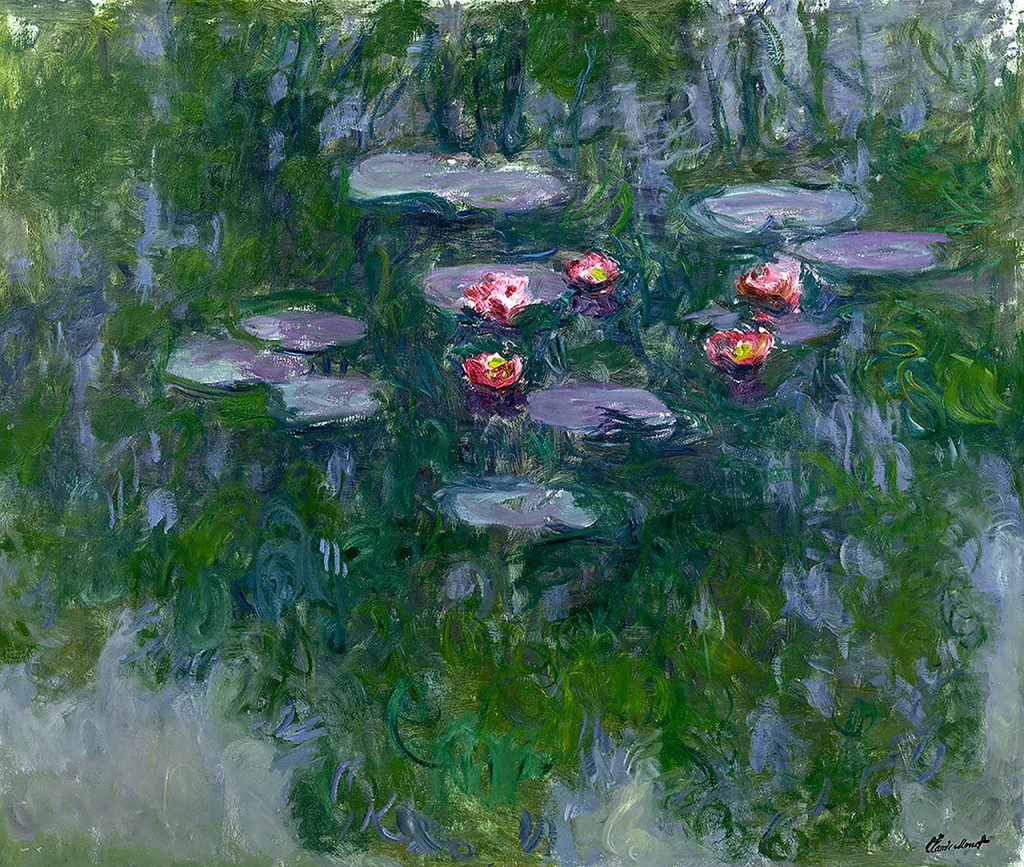 immagine per C. Monet, Ninfee, 1916-19 circa -Olio su tela cm 130×152 Parigi, Musée Marmottan Monet, lascito Michel Monet, 1966