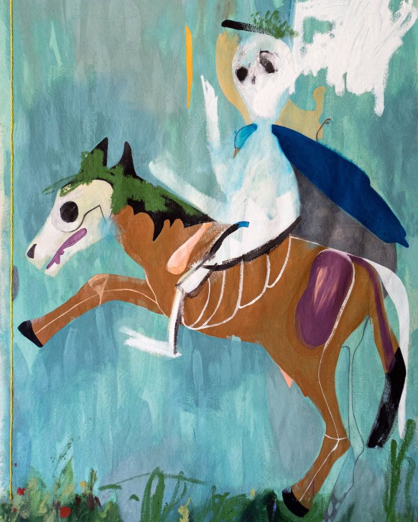 immagine per Il trionfo della morte. Deposizione a cavallo con uccello_85X130