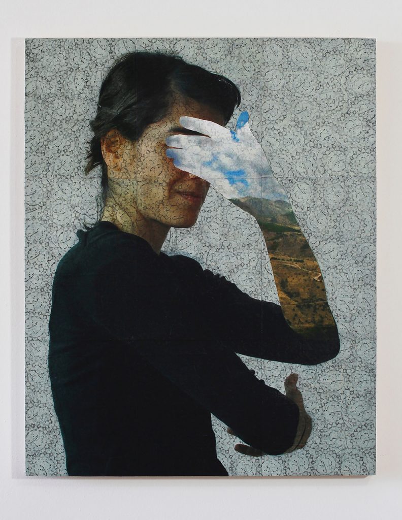 immagine per Sepideh Salehi, Invisible Memories, 2020, Photography and Collage on wooden panel with Frottage on mulberry paper, edition of 4, 76 x 61 cm