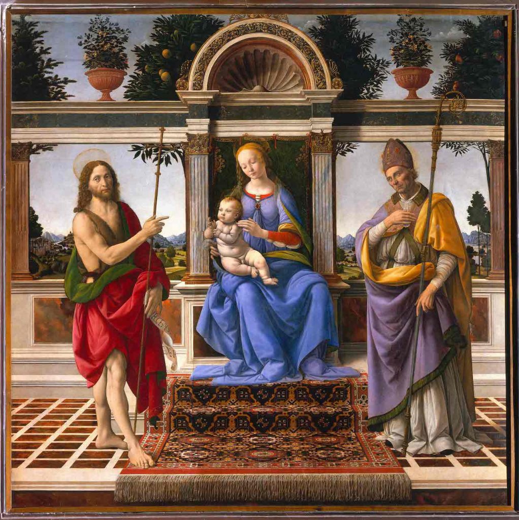 immagine per Andrea del Verrocchio e Lorenzo di Credi Madonna di Piazza 1474 - 1483 tempera su tavola - Pistoia, Cattedrale di San Zeno