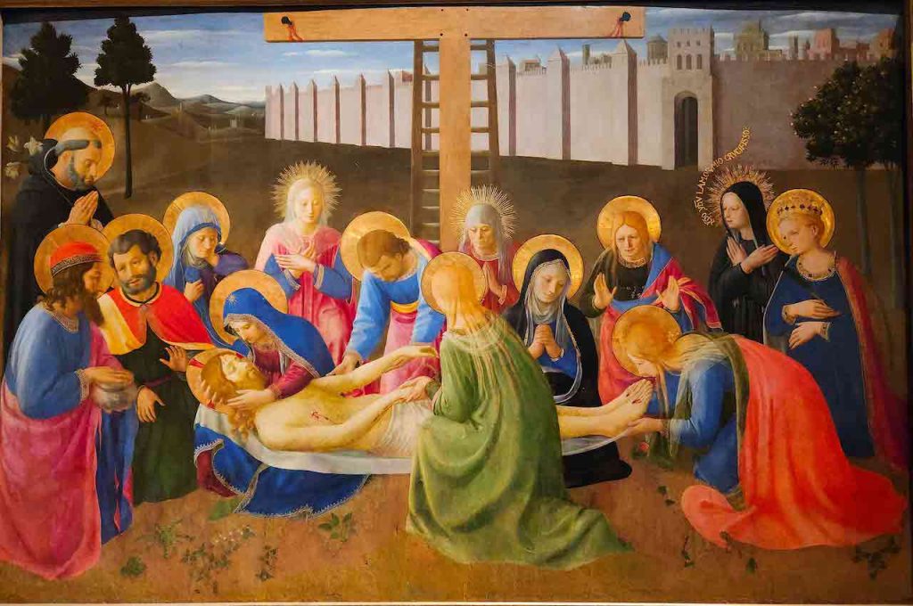 immagine per Beato Angelico Compianto sul Cristo morto 1436 - 1441 tempera su tavola - Firenze, Museo di San Marco