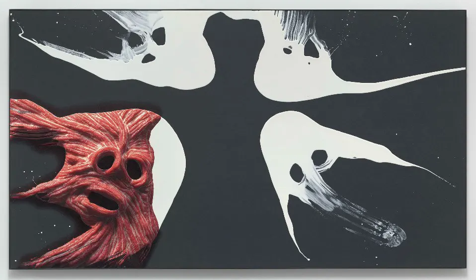 immagine per Untitled 2022 UV-cured print, synthetic polymer, and acrylic on gatorboard 121,5 x 214,5 cm