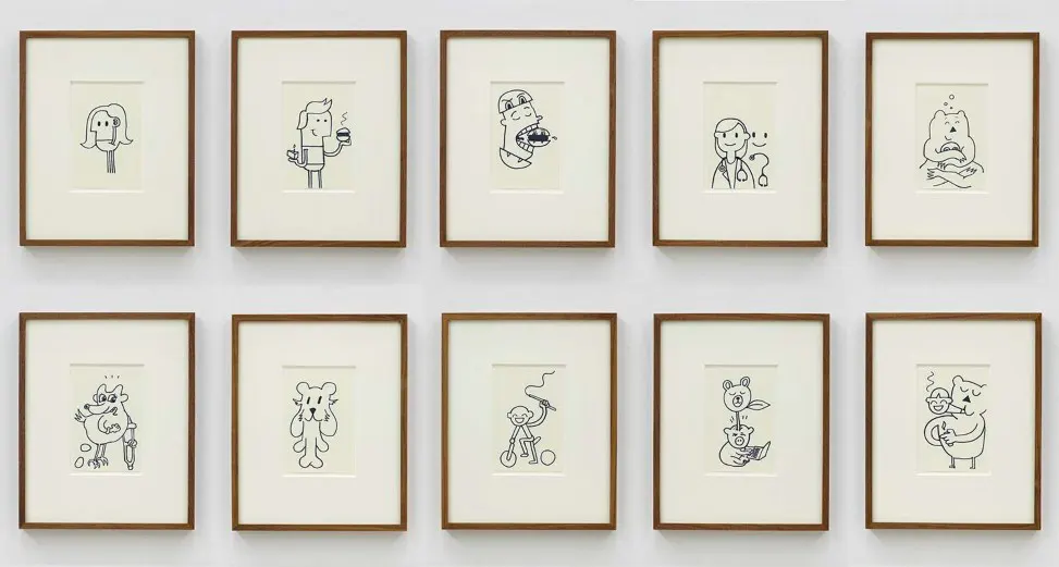 immagine per Startup Era 2015 Ink on paper 17,8 x 11,4 cm each 37 x 30 cm framed each 10 parts