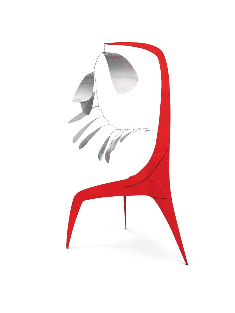 immagine per Alexander Calder Aluminum Leaves, Red Post 1941 Lastra di metallo dipinta 154.3 × 103.5 × 108 cm The Lipman Family Foundation © 2024 Calder Foundation, New York / Artists Rights Society (ARS), New York