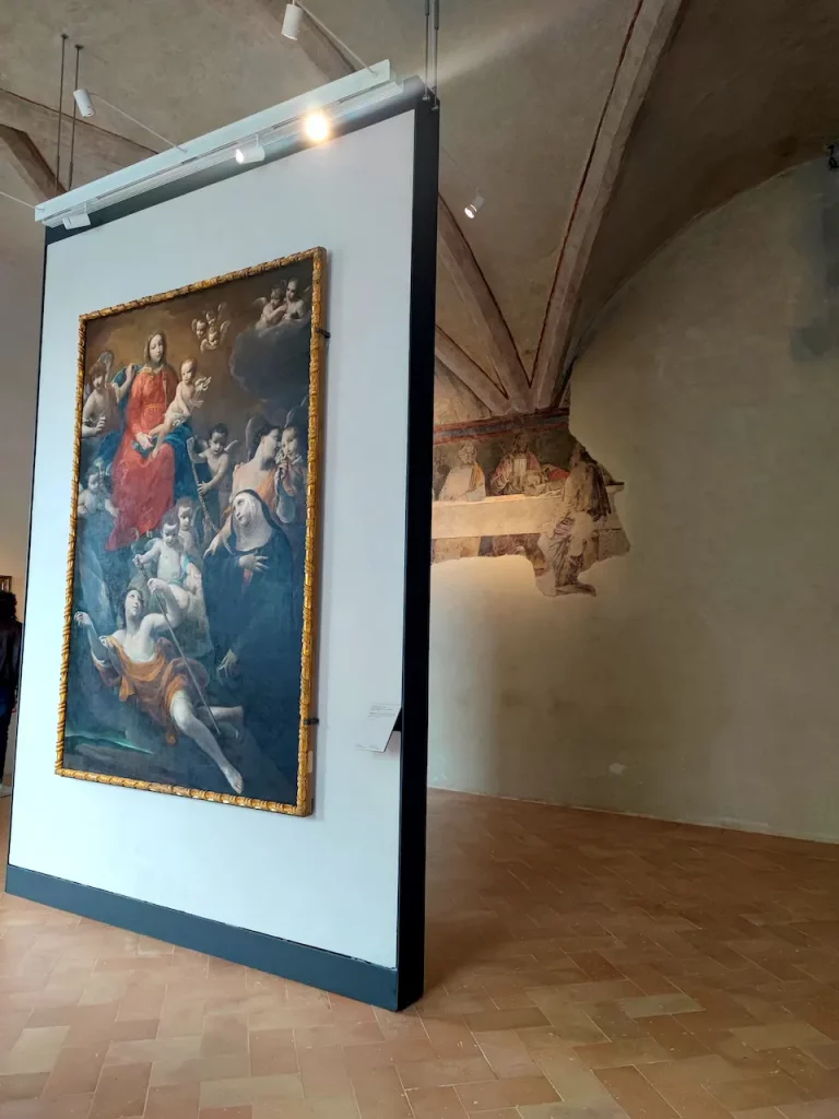 immagine per Foto 18: Giuseppe Maria Crespi detto Lo Spagnuolo o Lo Spagnoletto, Madonna col Bambino con Santa Gertrude e angeli, 1730-1740, Galleria Nazionale dell’Umbria, Perugia Credits: Lucrezia Cirri