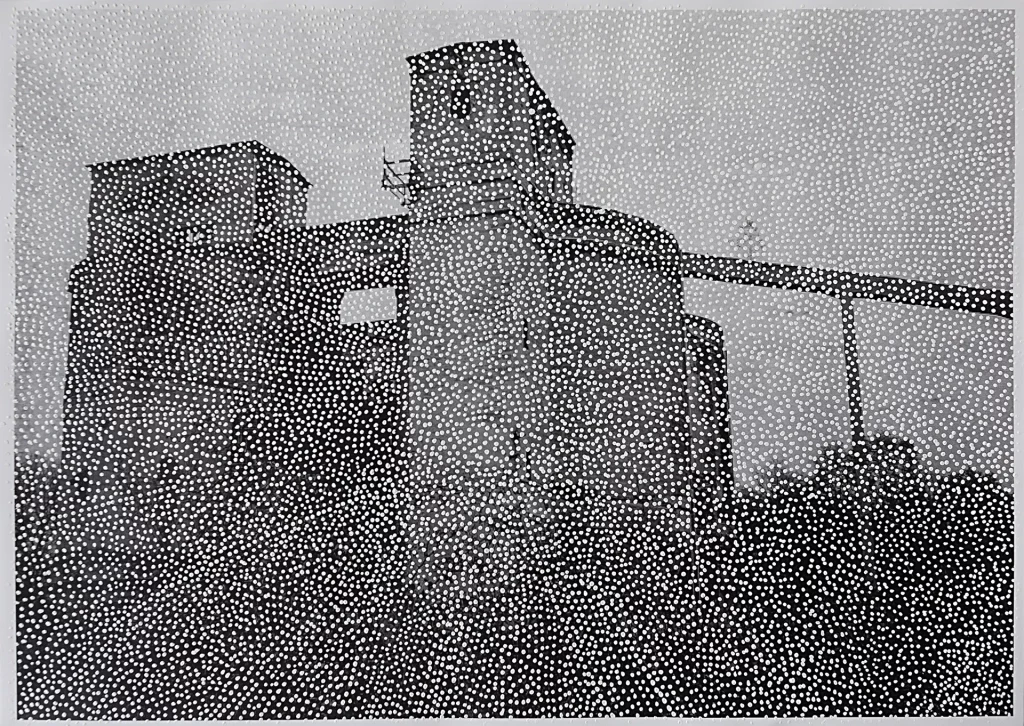 immagine per Interferenza Stocasticizzata 4, 2024, acrilico su fotocopia, 42 x 30 cm, courtesy l’artista e RizzutoGallery