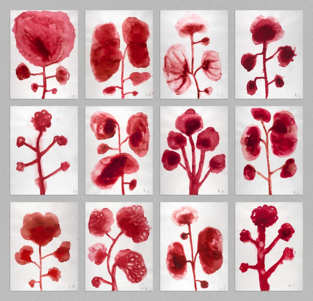 immagine per Louise Bourgeois
LES FLEURS, 2009
Gouache on paper, suite of 12
59.7 x 45.7 cm, each sheet
Photo: Christopher Burke, © The Easton Foundation/Licensed by S.I.A.E., Italy and VAGA at Artists Rights Society (ARS), NY