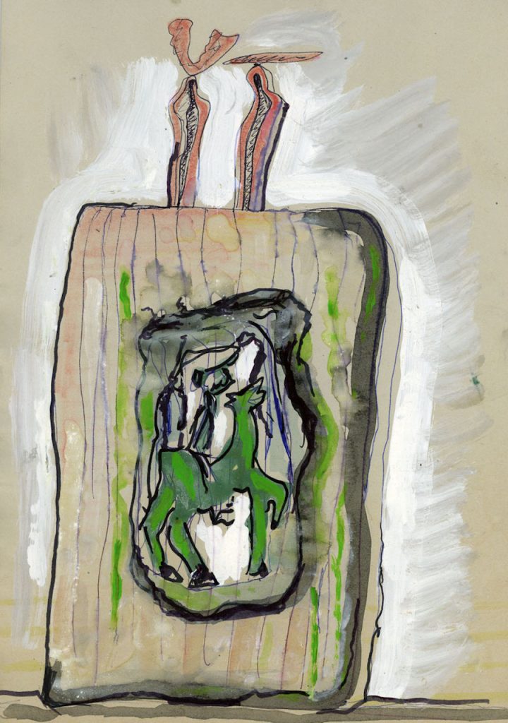 immagine per Riccardo Dalisi Studio per scultura, tecnica mista su carta cm 29,5 x 21 2003