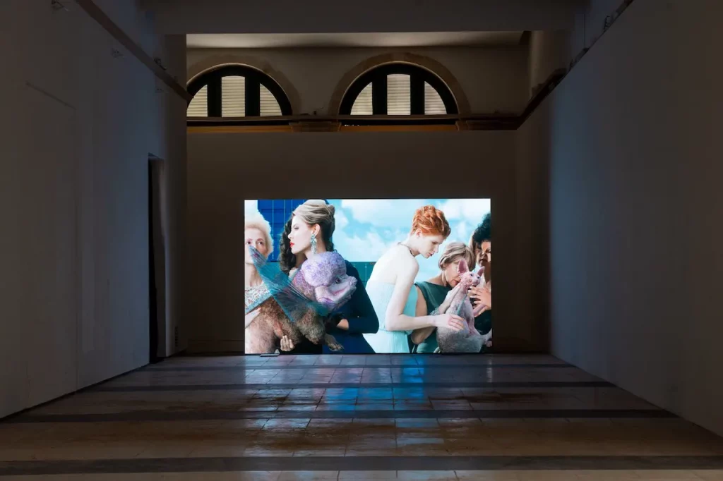 immagine per AES+F, Inverso Mundus, 2015, Single-channel video, sound, 39’39”. Courtesy of the artists. Installation View Antico Mercato. Ph. Giacomo De Caro