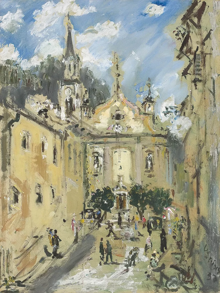 immagine per Filippo de Pisis, Chiesa di Cortina, 1937, olio su tela, 90,8x68,8 cm, Museo Mario Rimoldi, Cortina d'Ampezzo
