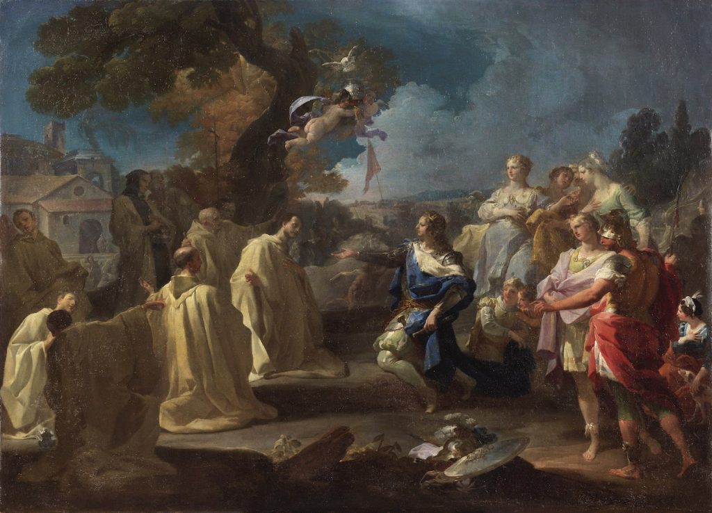 immagine per ANTIQUES PAR FORCE - Corrado Giaquinto, San Luigi dei francesi visita l abbazia di Citeaux