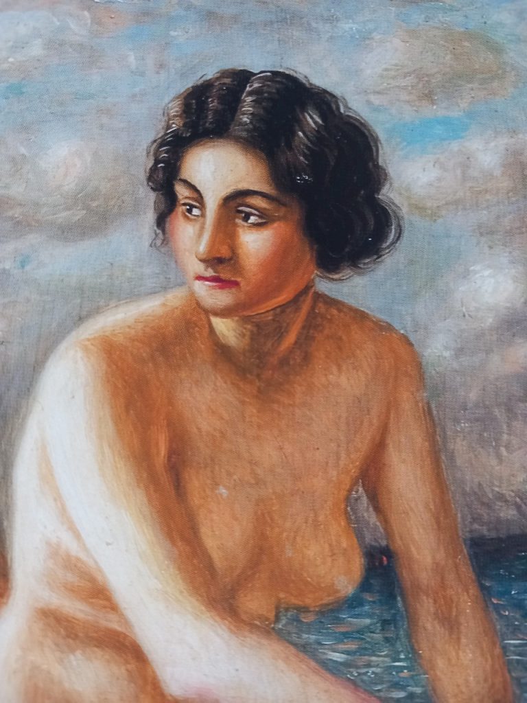 immagine per G. De Chirico, Bagnante -detail - 1929