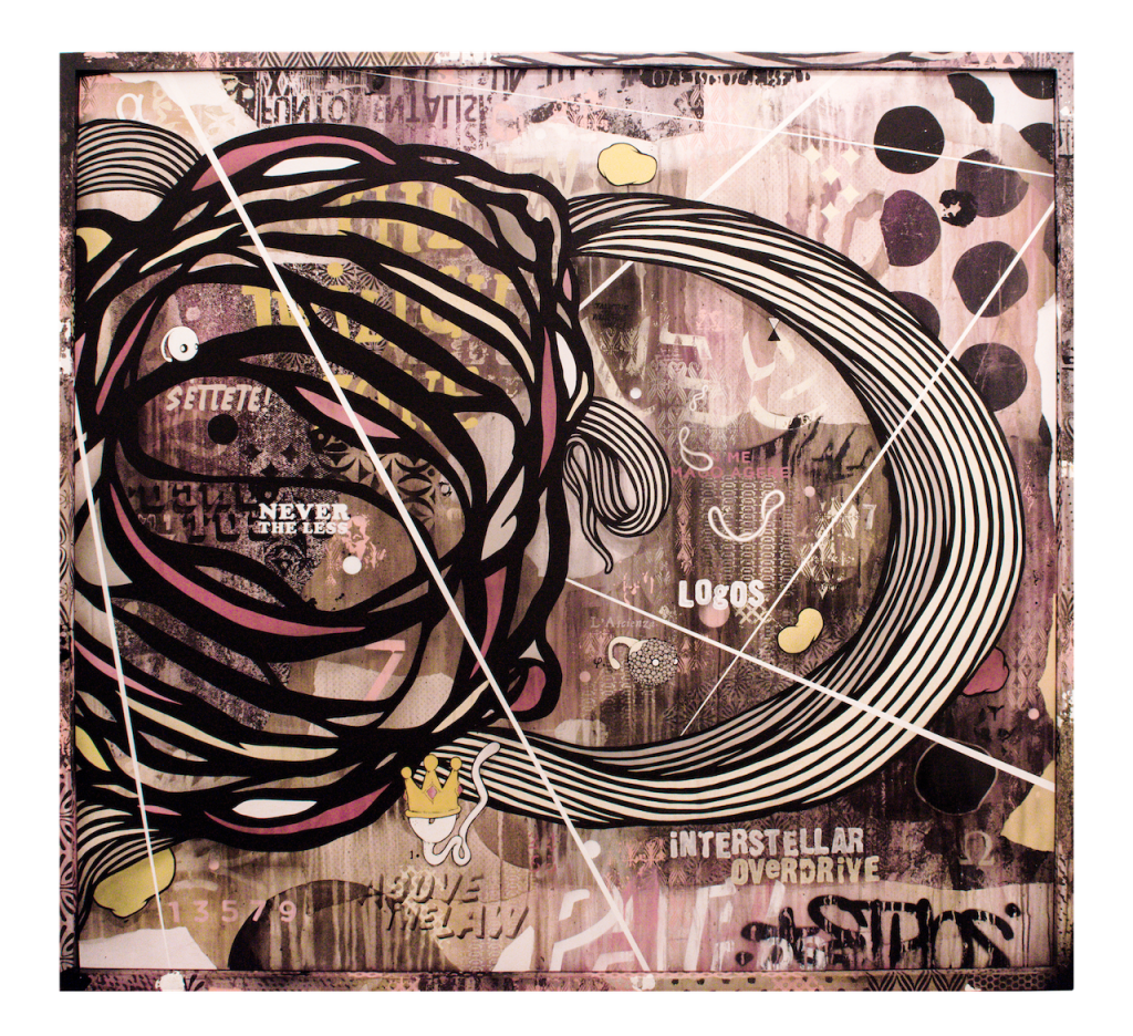immagine per Microbo&Bo130, FunToMentalism, 2023 Mixed media on wood, 156 x 166 cm, Unique work, Credits Elena Domenichini
