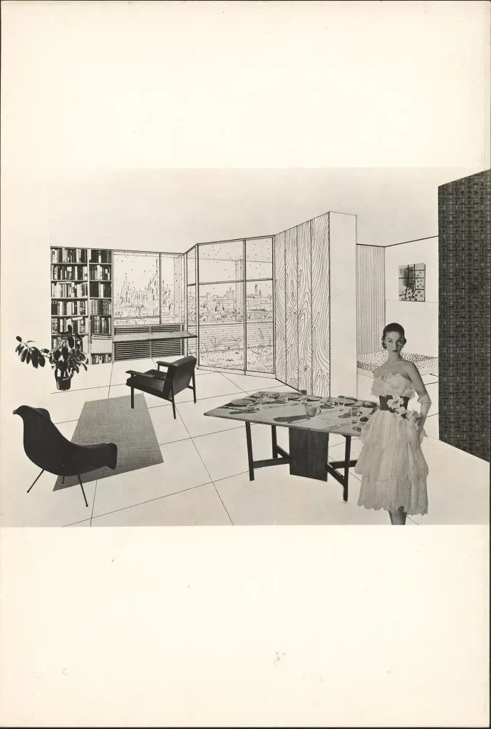 immagine per Prospettiva dell'interno di un appartamento - N.INV. F65013 MAXXI Museo nazionale delle arti del XXI secolo, Roma. Collezione MAXXI Architettura Archivio Studio BBPR - Comodato Alberico Belgiojoso