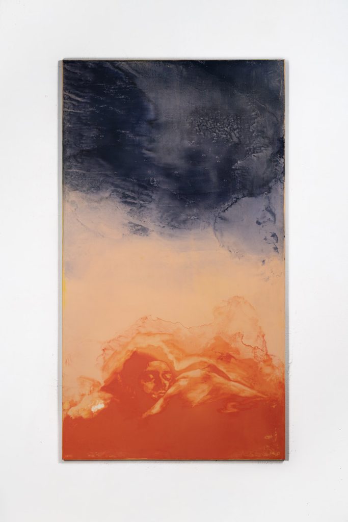immagine per Verdiana Bove, Red darkness, 2023, oil on canvas, 180 x 100 cm