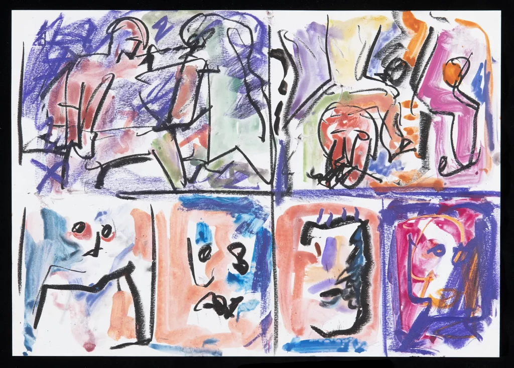 immagine per Emilio Vedova (senza titolo), anni Ottanta Colori a pastello e carboncino su carta 34,1 x 47,9 cm Fondazione Emilio e Annabianca Vedova, Venezia disegno inedito