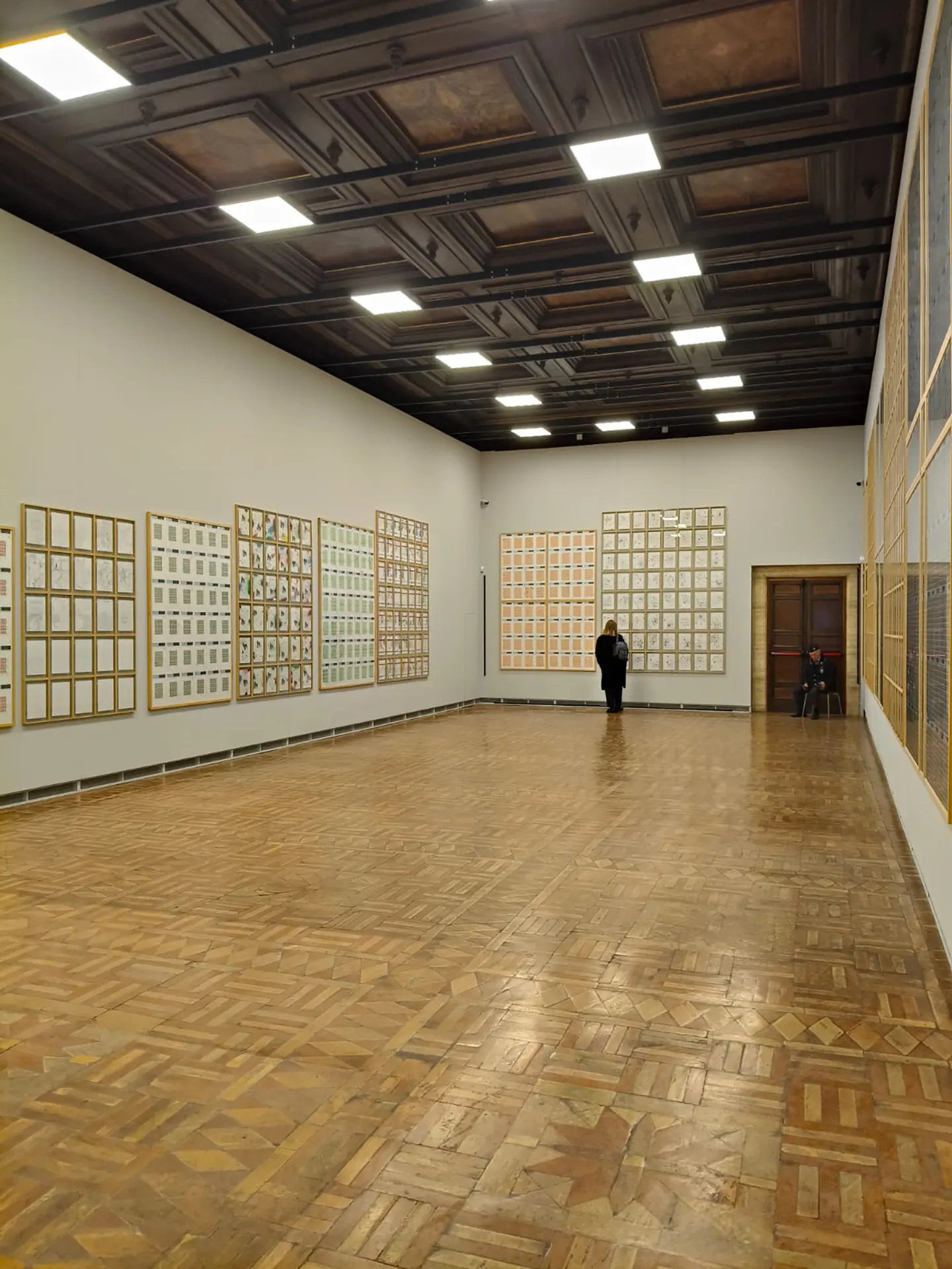 immagine per Alighiero Boetti - Opera postale, De bouche à oreille 1993 - vista intallazione Accademia di San Luca, Roma