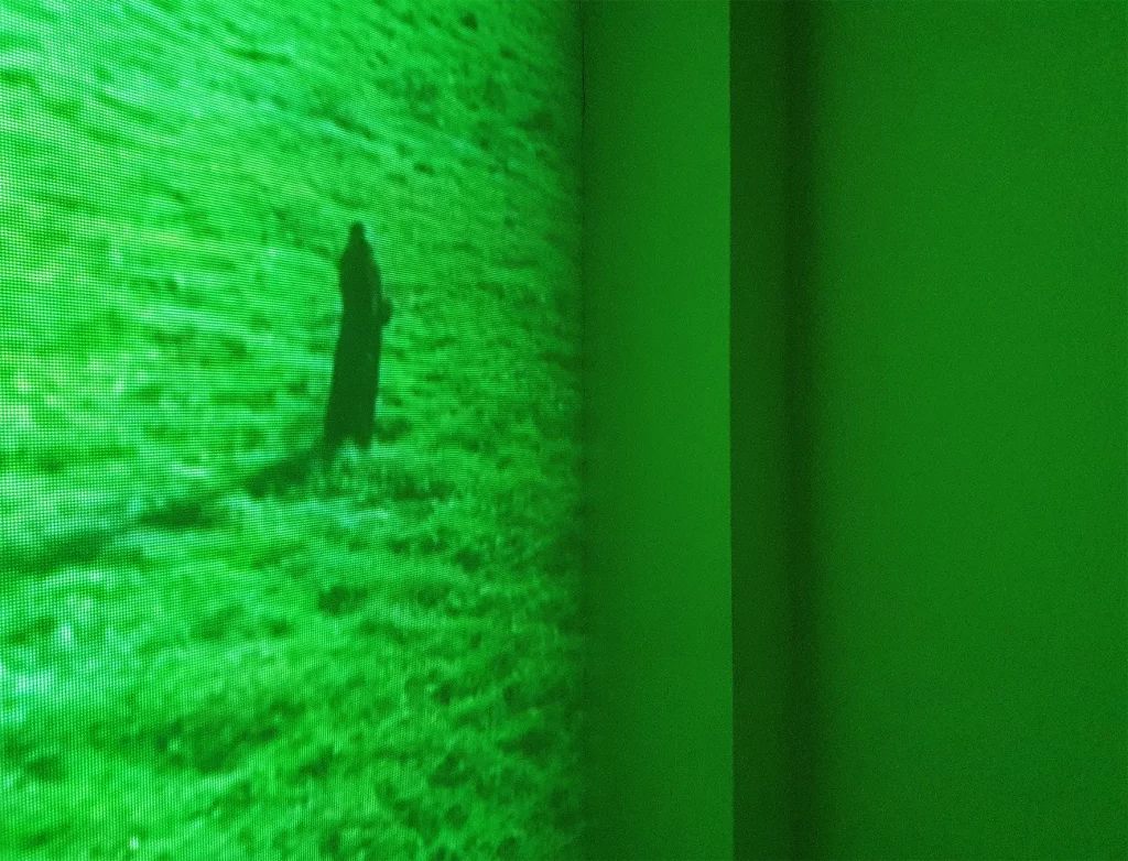 immagin eper Maja Bajevic - Green Green Grass of Home, 2002 installazione video 17 min © & courtesy Fondazione SoutHeritage e l’artista