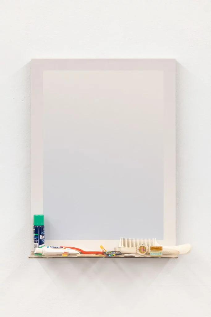 immagine per Rob Pruitt - Bathroom Mirror, (collage, young artist) 2024