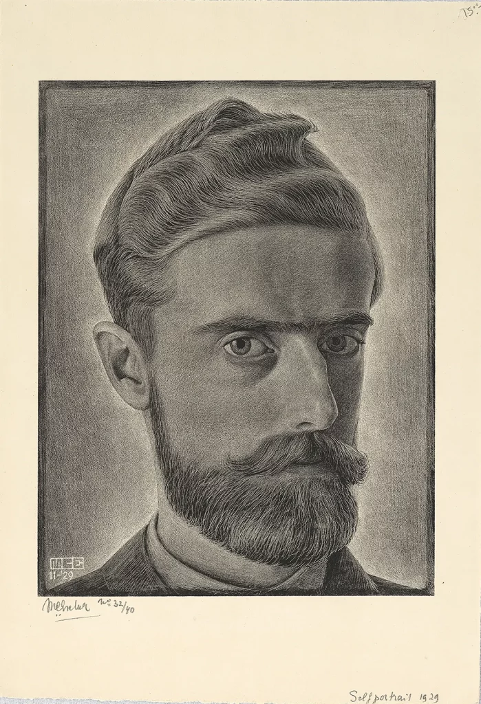 immagine per Foto 11: Maurits Cornelis Escher Autoritratto, 1929 Litografia, 26,4x20,3 cm Collezione Maurits, Italia All M.C. Escher works © 2024 The M.C. Escher Company, The Netherlands. All rights reserved www.mcescher.com