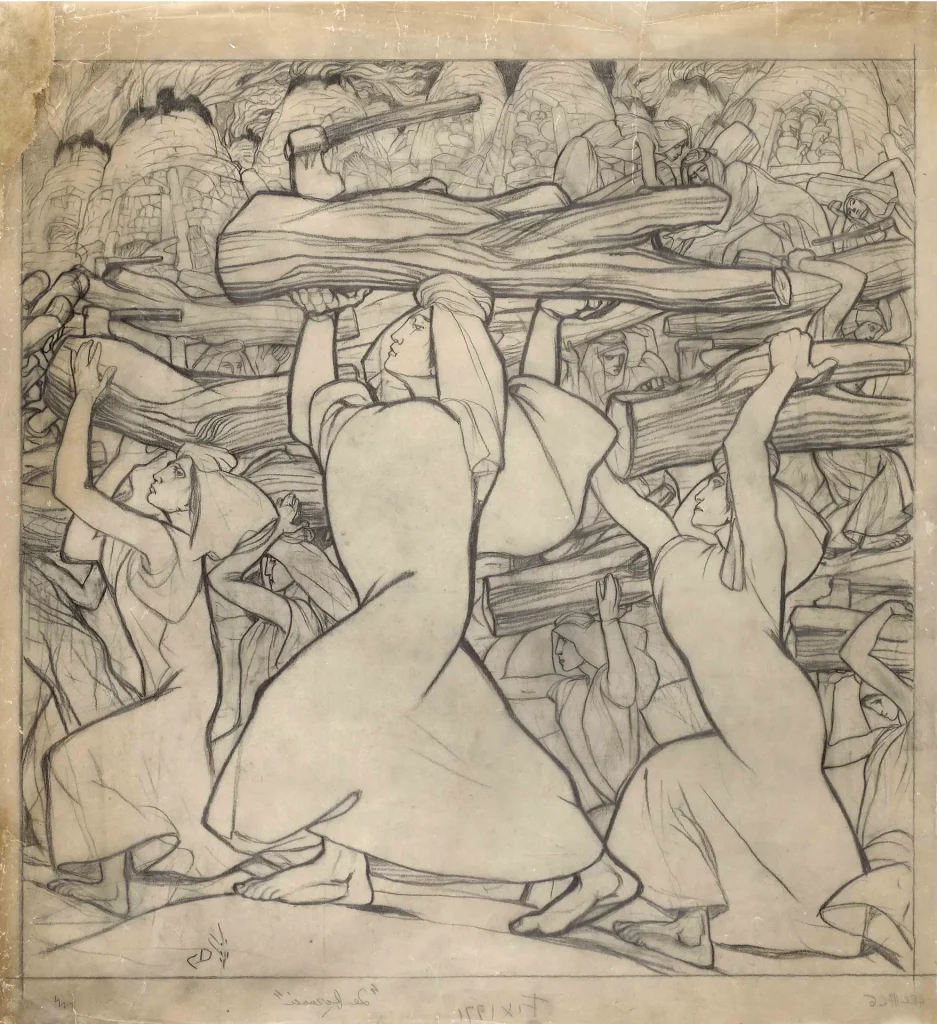 immagine per Duilio Cambellotti Le fornaci 1930 circa matita su carta lucida mm 560 x 530