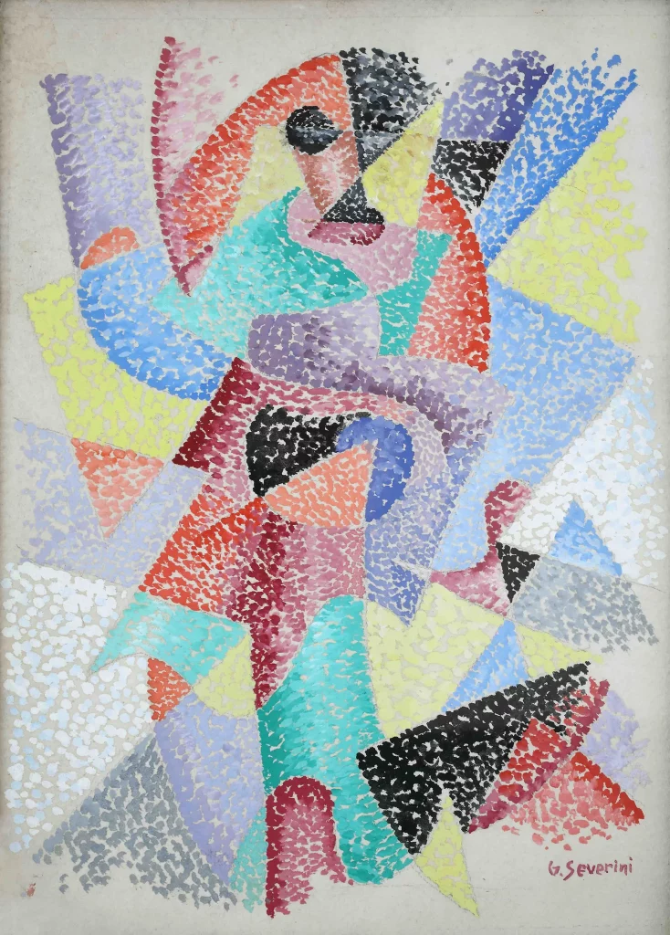 immagine per Gino Severini Danseuse dans la lumière (étude de mouvement) 1913 tempera su cartoncino mm 395 x 285