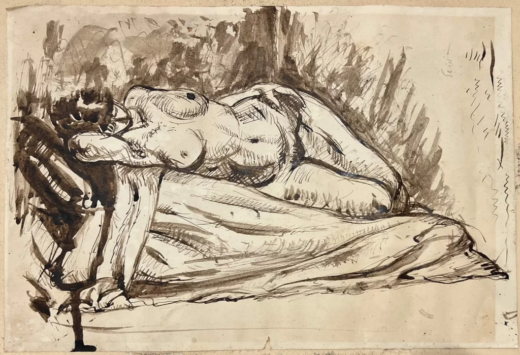 immagine per Scipione Nuda 1931 inchiostro acquerellato su carta mm 217 x 320