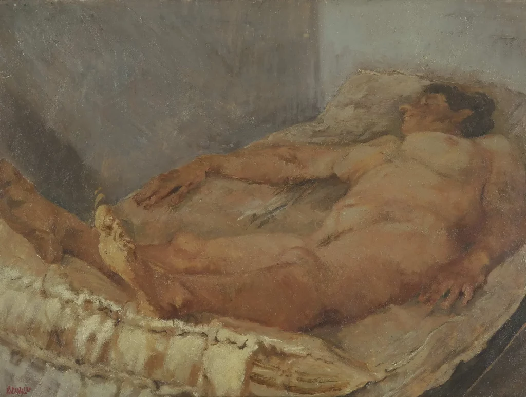 immagine per Fausto Pirandello La dormiente 1944 ca. olio su tavola cm 50 x 67