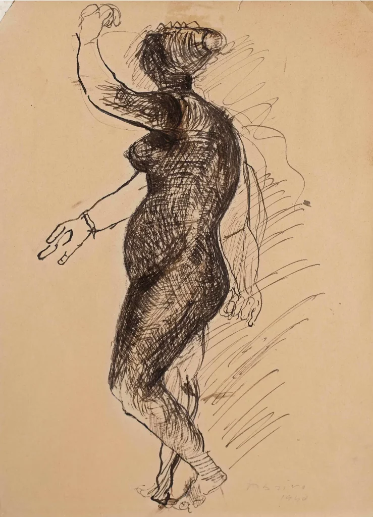 immagine per Marino Marini Pomona 1940 china su carta mm 355 x 260