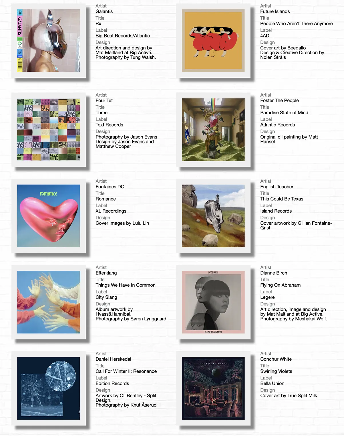 immagine per Art Vinyl per la più bella copertina del 2024