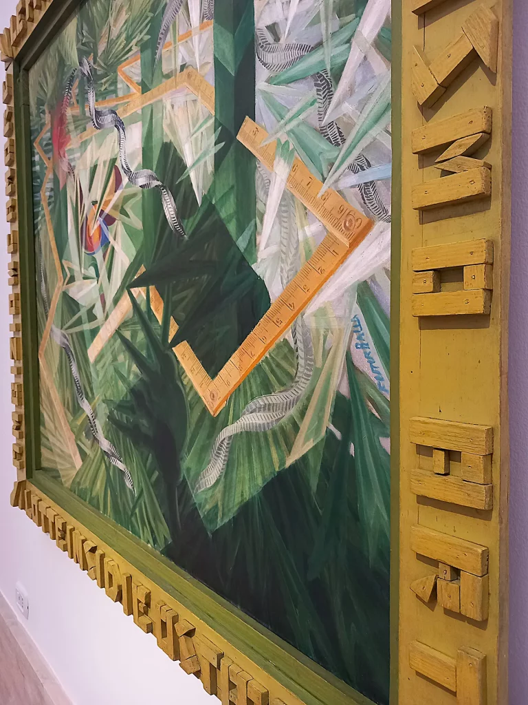 immagine per Giacomo Balla, le frecce della vita -dettaglio cornice -, 1928 -dalla GNAM-c Roma -ph. Barbara Martusciello