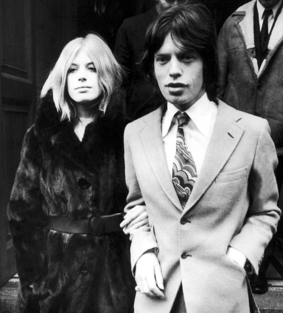 immagine per Marianne Faihfull e Mick Jagger ai tempi della loro relazione