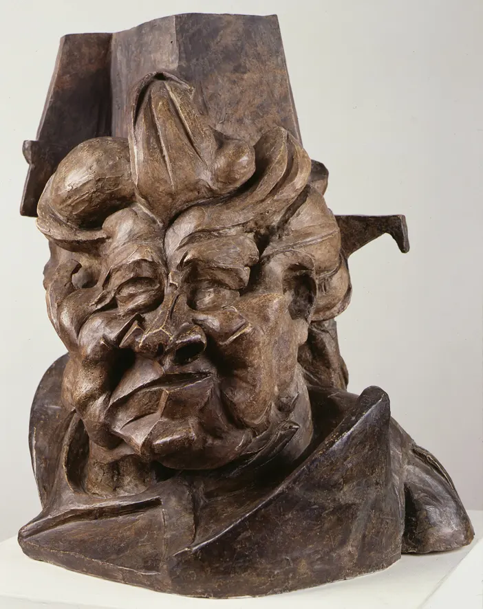 immagine per Umberto Boccioni, Antigrazioso, ritratto femminile - gesso patinato, aprile 1913 - GNAM-C, Roma